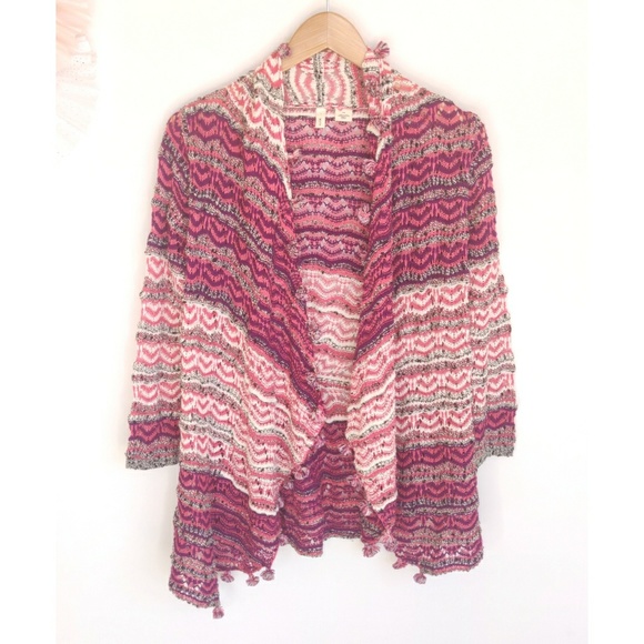 Anthropologie Sweaters - Anthropologie Moth Kasimira Pink Pom Pom Cardigan